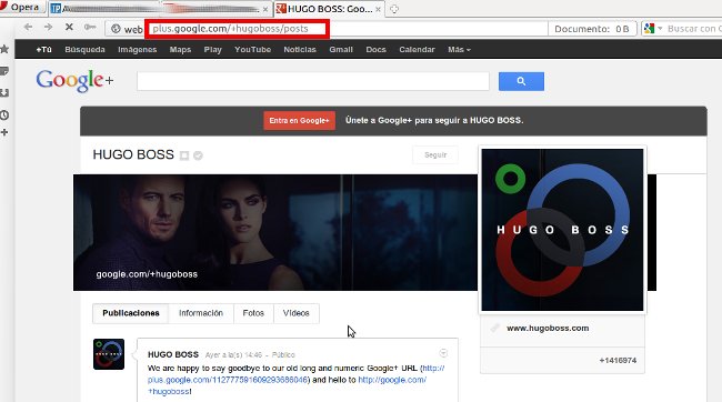 Google + ya admite las Vanity URL, direcciones personalizadas para tu página de empresa