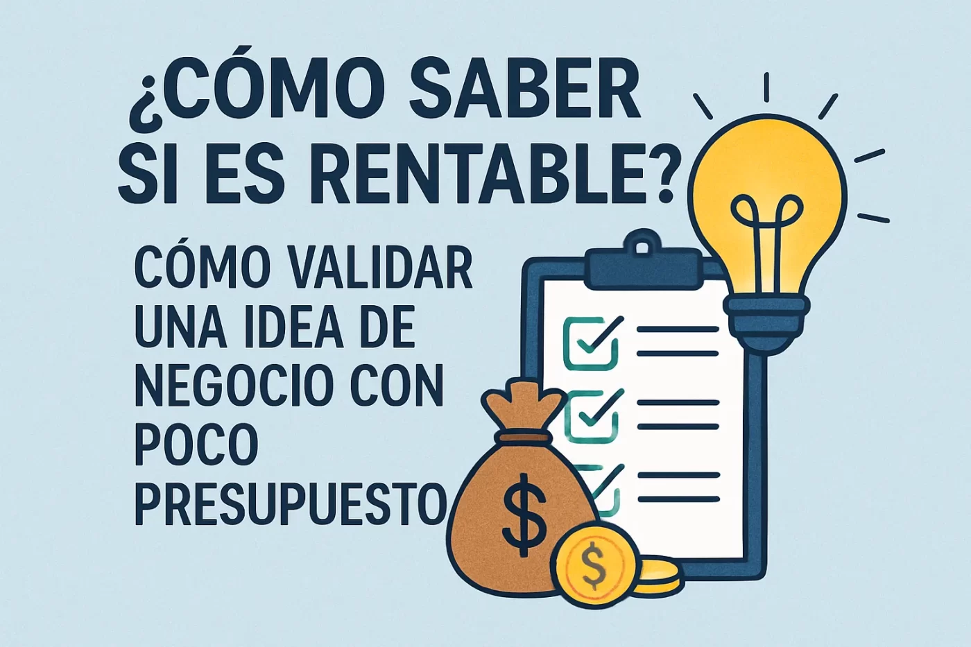 cómo saber si es rentable Cómo validar una idea de negocio con poco presupuesto