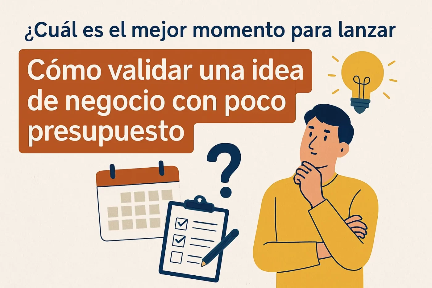 cuál es el mejor momento para lanzar Cómo validar una idea de negocio con poco presupuesto