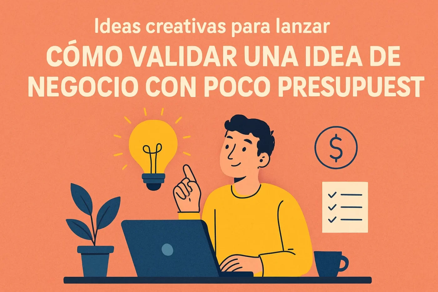 ideas creativas para lanzar Cómo validar una idea de negocio con poco presupuesto
