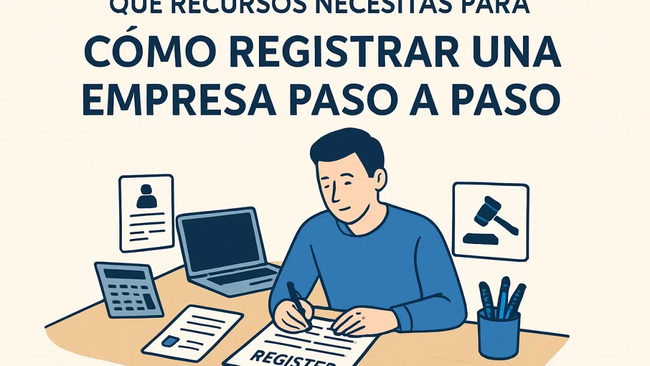 Qué recursos necesitas para cómo registrar una empresa paso a paso: guía completa
