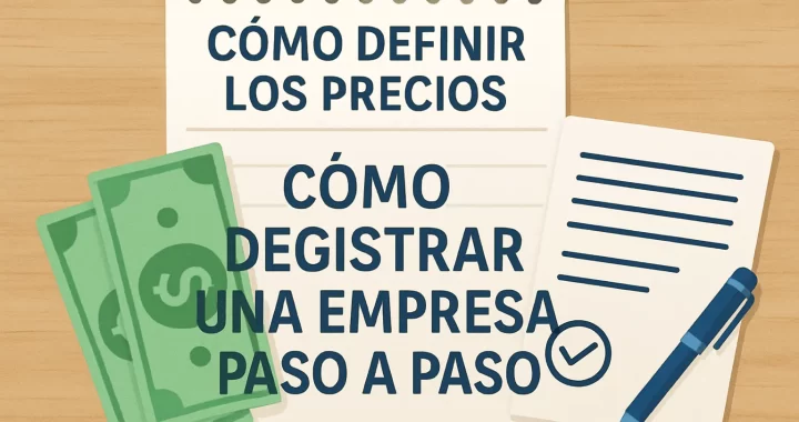 Cómo definir los precios de Cómo registrar una empresa paso a paso: guía completa y actualizada