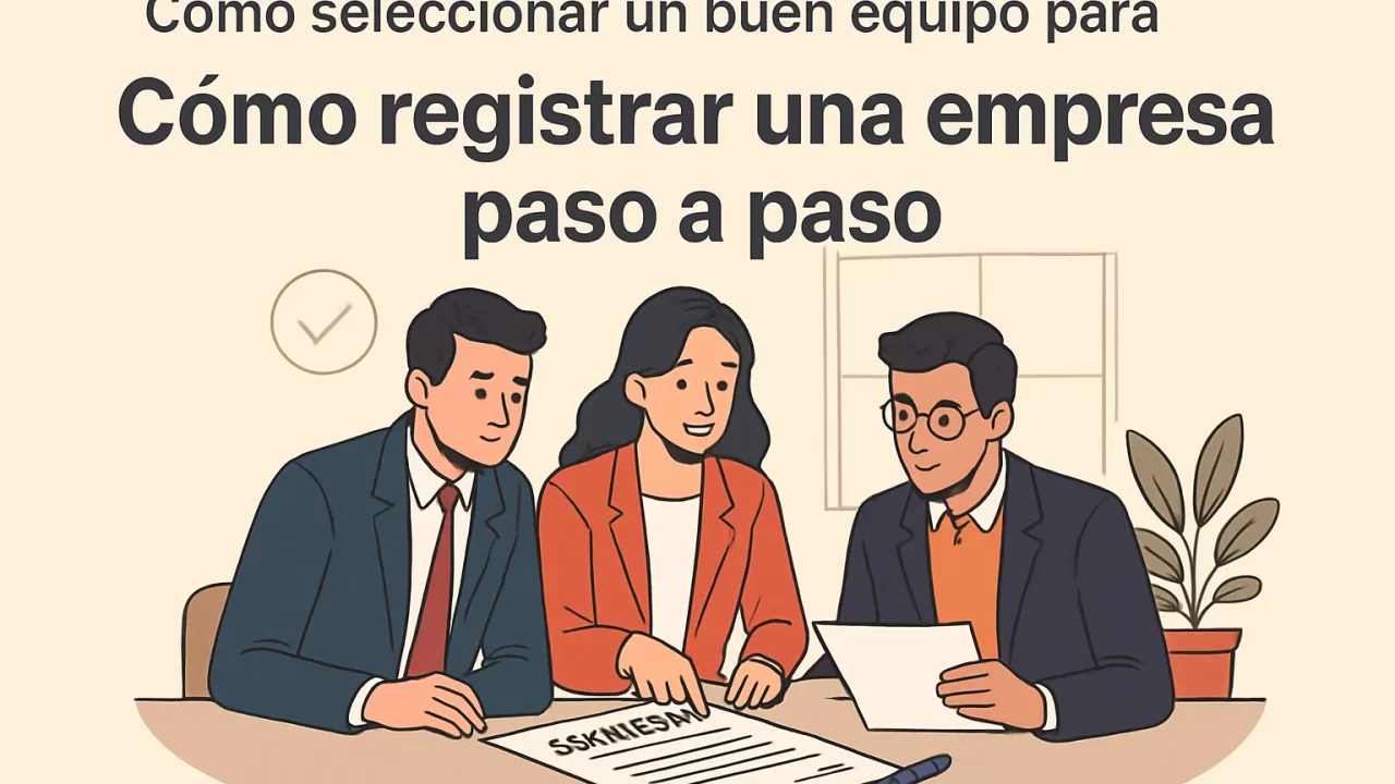 Cómo seleccionar un buen equipo para registrar una empresa paso a paso: guía completa