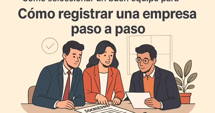 Cómo seleccionar un buen equipo para registrar una empresa paso a paso: guía completa