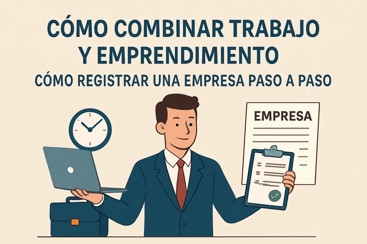 cómo combinar trabajo y emprendimiento con Cómo registrar una empresa paso a paso