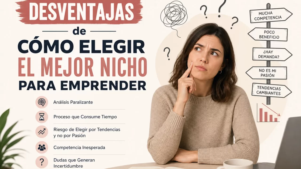 Desventajas de cómo elegir el mejor nicho para emprender: errores y riesgos