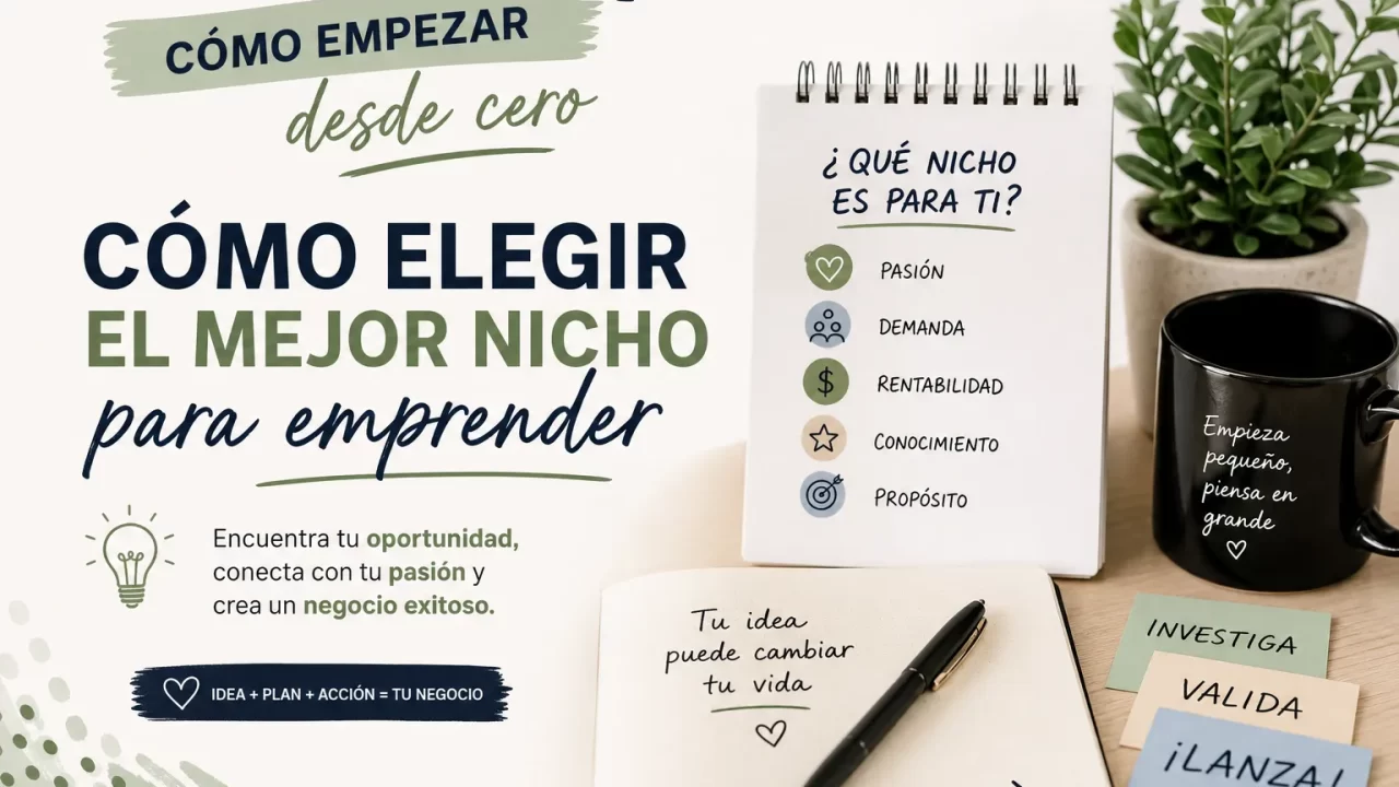 Cómo empezar desde cero: cómo elegir el mejor nicho para emprender (guía práctica)