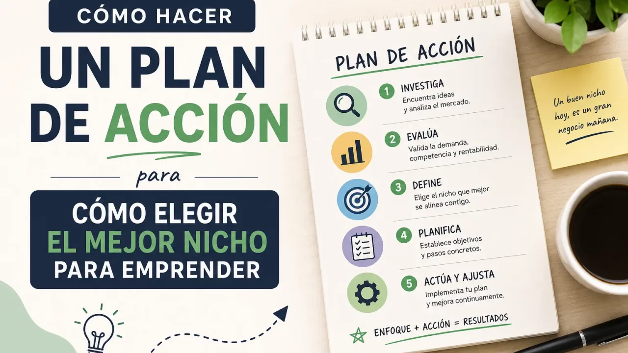 Cómo hacer un plan de acción para elegir el mejor nicho para emprender: guía paso a paso