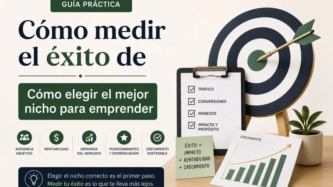 Cómo medir el éxito de Cómo elegir el mejor nicho para emprender: KPIs y métricas clave