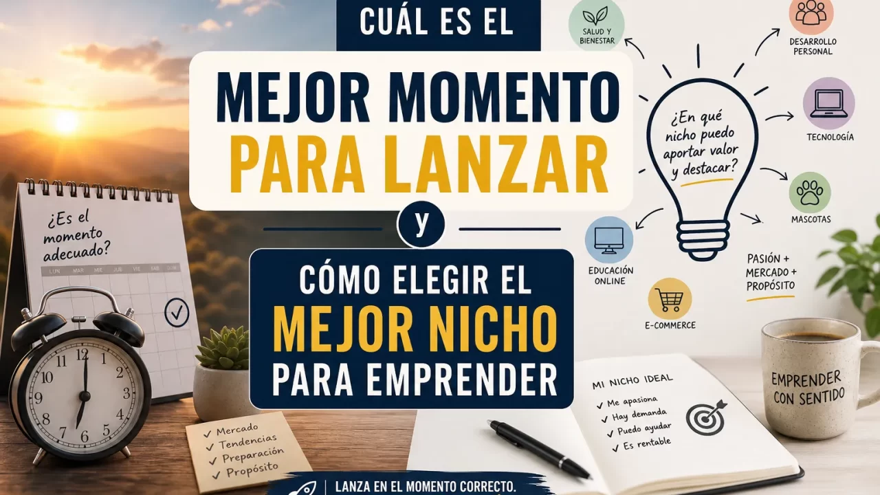 ¿Cuál es el mejor momento para lanzar? Cómo elegir el mejor nicho para emprender y triunfar