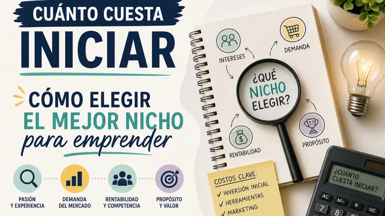 Cuánto cuesta iniciar y cómo elegir el mejor nicho para emprender