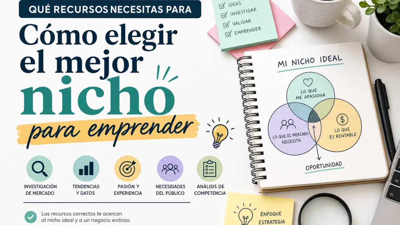 Qué recursos necesitas para elegir el mejor nicho para emprender — Guía práctica