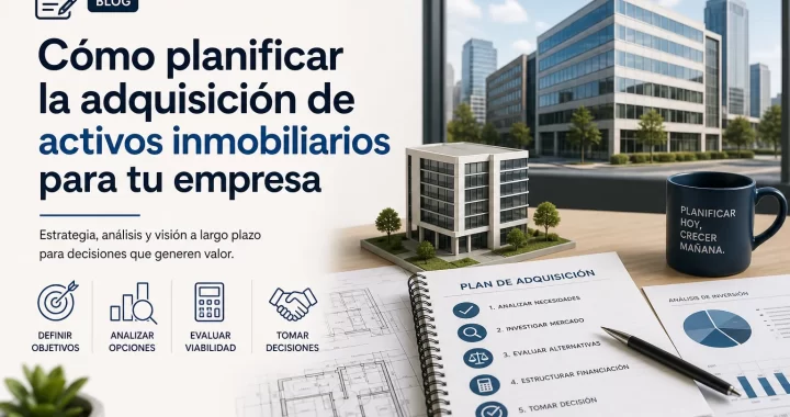 Cómo planificar la adquisición de activos inmobiliarios para tu empresa – Guía práctica (Aparece la keyword al inicio para mejorar el posicionamiento y