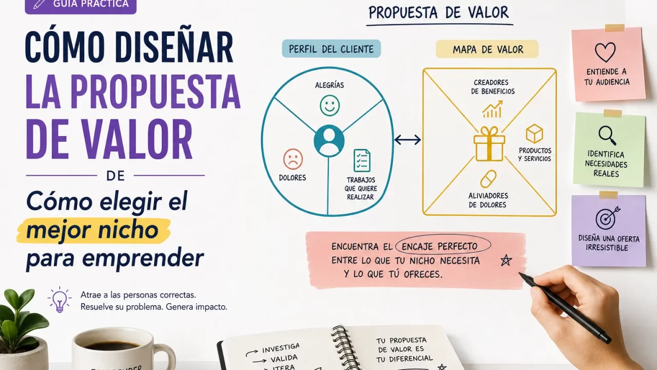 Cómo diseñar la propuesta de valor para elegir el mejor nicho para emprender: guía paso a paso