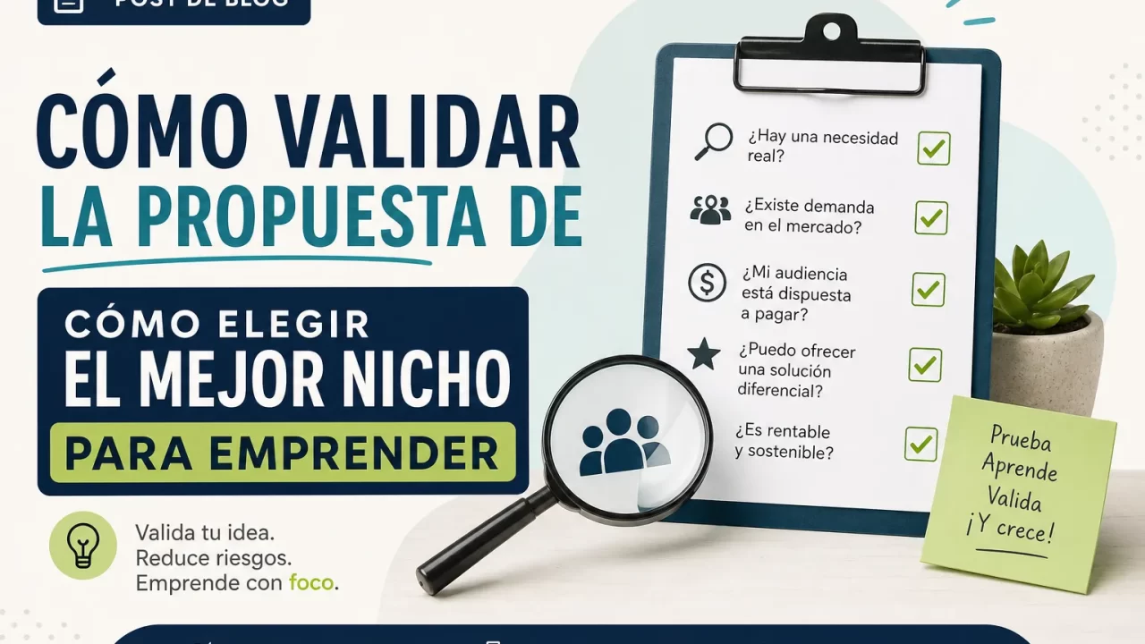 Cómo validar la propuesta para elegir el mejor nicho para emprender: guía paso a paso