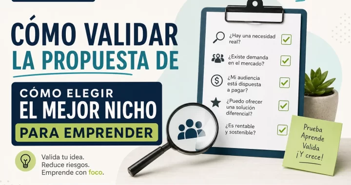 Cómo validar la propuesta para elegir el mejor nicho para emprender: guía paso a paso