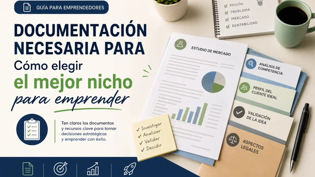 Documentación necesaria para elegir el mejor nicho para emprender: guía práctica y checklist