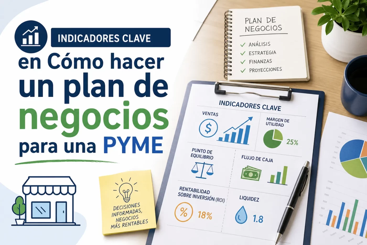 indicadores clave en Cómo hacer un plan de negocios para una PYME | PymesAutonomos.com