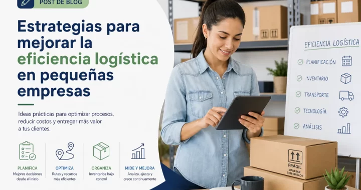 – Estrategias para mejorar la eficiencia logística en pequeñas empresas: guía práctica Alternativas: – Estrategias para mejorar la eficiencia logística en pequeñas empresas (10 acciones clave) – Estrategias logísticas para pequeñas empresas: cómo mejorar la eficiencia paso a paso – Aumenta la eficiencia logística en pequeñas empresas: estrategias y ejemplos reales Breve nota: la primera opción incluye la keyword exacta al inicio y un descriptor atractivo (