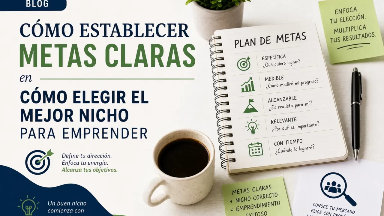 Cómo establecer metas claras al elegir el mejor nicho para emprender