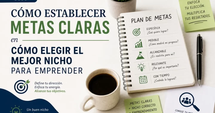 Cómo establecer metas claras al elegir el mejor nicho para emprender
