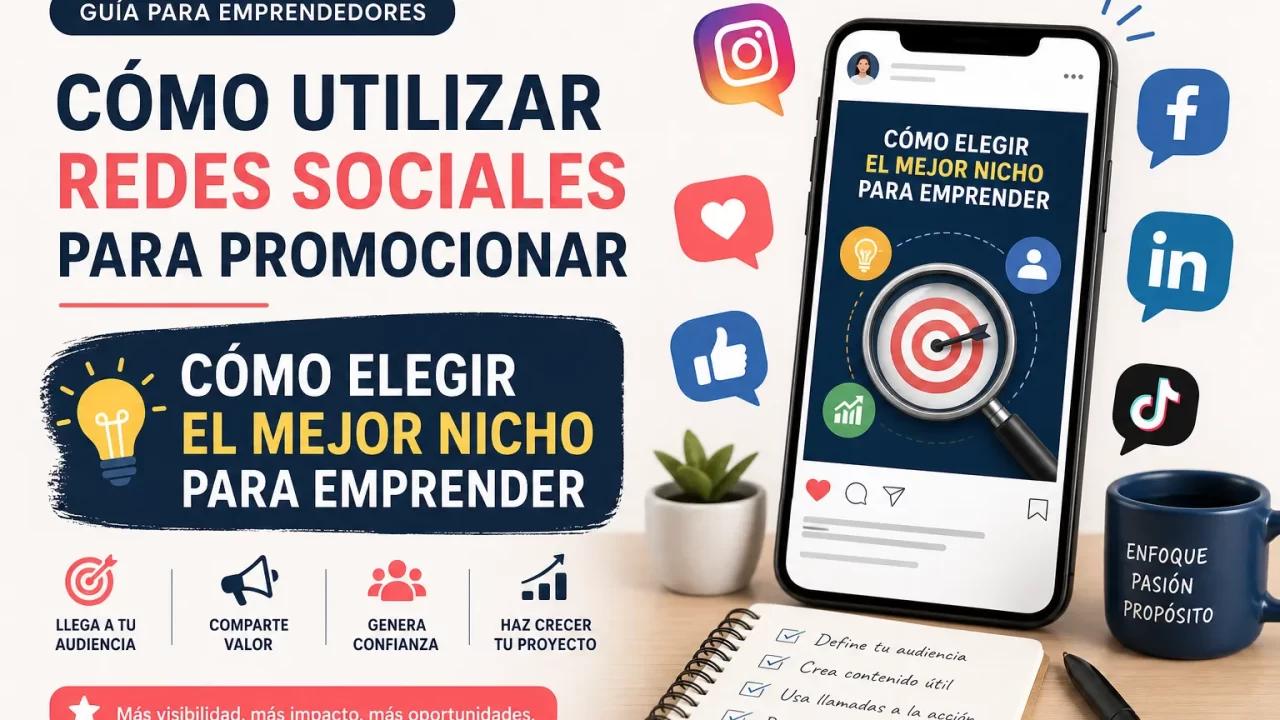 Cómo utilizar redes sociales para promocionar «Cómo elegir el mejor nicho para emprender