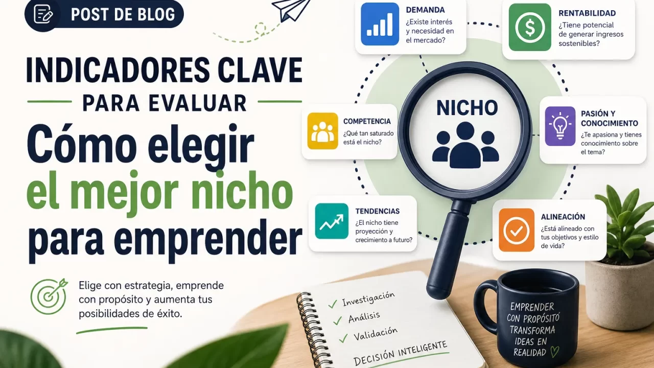 Indicadores clave para evaluar: cómo elegir el mejor nicho para emprender